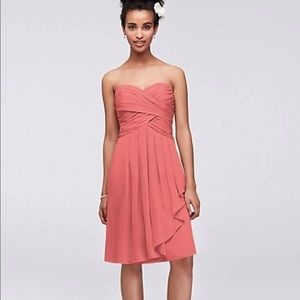 David’s Bridal Bridesmaids Dress Coral Reef Size 4